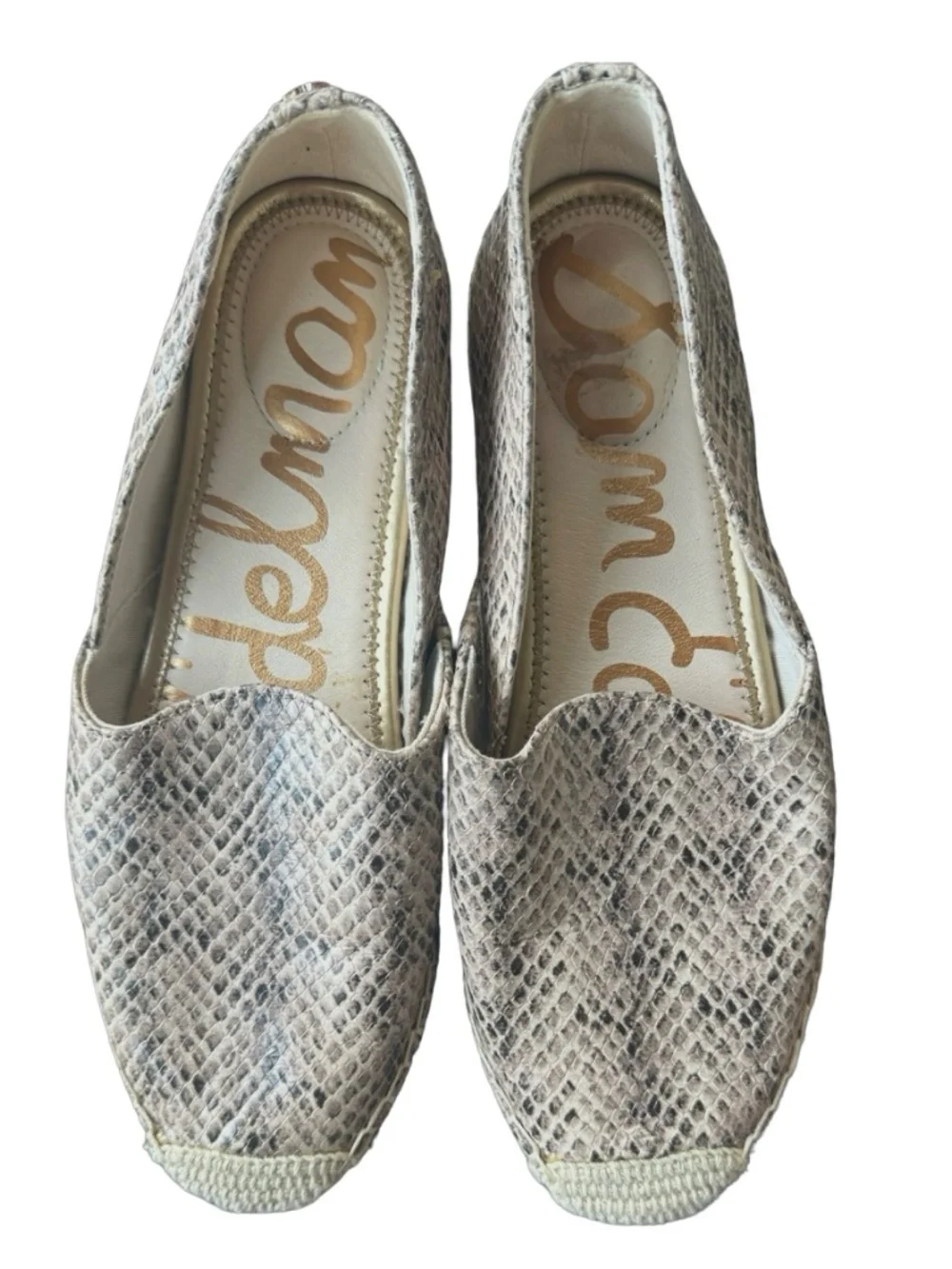 SAM EDELMAN Kesia Women’s Espadrilles Flat Shoes Size 7.5M Slip On Animal Print